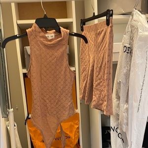 Elegant Lace Bodysuit and Shorts Set